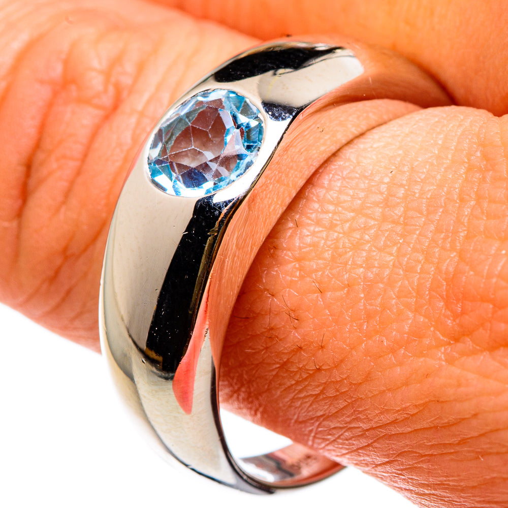 Blue Topaz Rings handcrafted by Anasilvercos - RING83059