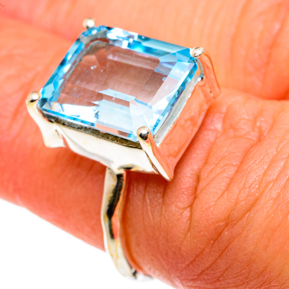Blue Topaz Rings handcrafted by Anasilvercos - RING83065