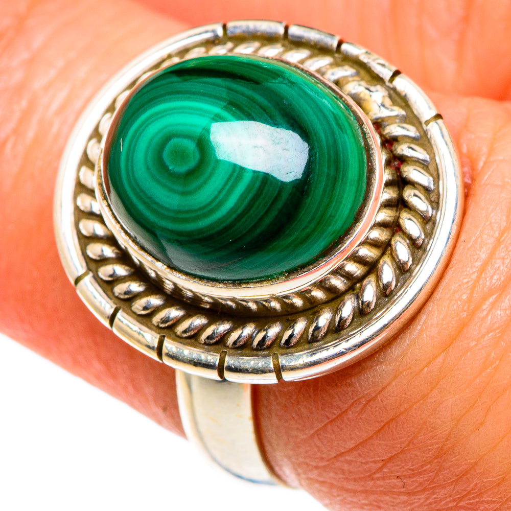 Malachite Rings handcrafted by Anasilvercos - RING83069