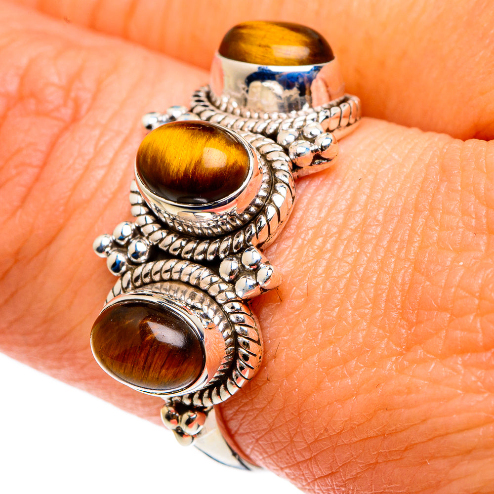 Tiger Eye Rings handcrafted by Anasilvercos - RING83070