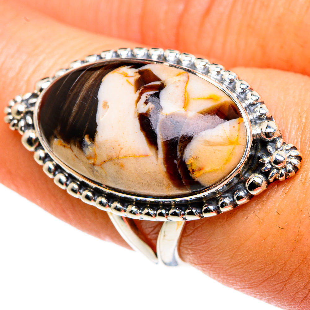 Peanut Wood Jasper Rings handcrafted by Anasilvercos - RING83072