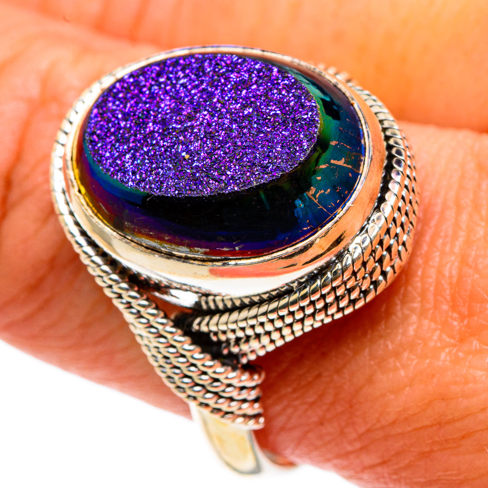 Titanium Druzy Rings handcrafted by Anasilvercos - RING83080