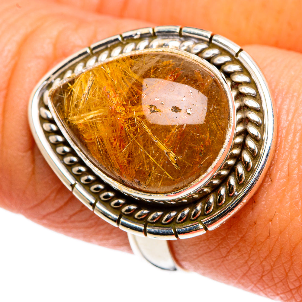 Rutilated Quartz Rings handcrafted by Anasilvercos - RING83081