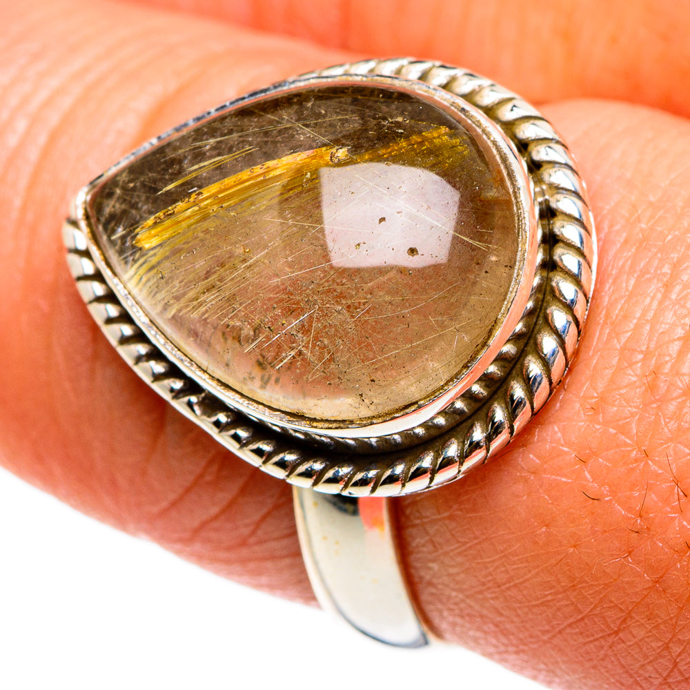 Rutilated Quartz Rings handcrafted by Anasilvercos - RING83082