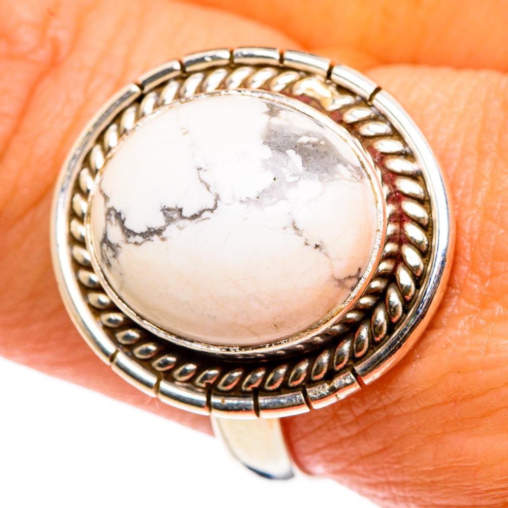 Howlite Rings handcrafted by Anasilvercos - RING83085