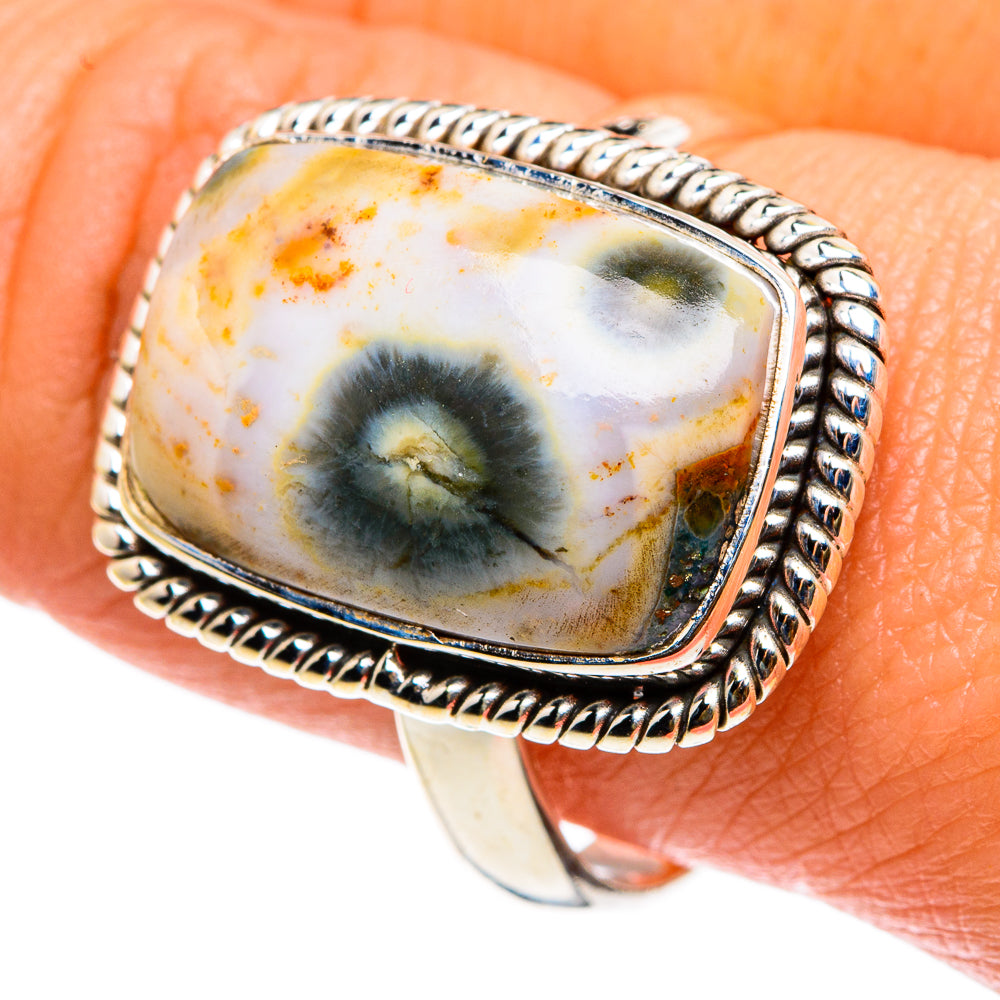 Ocean Jasper Rings handcrafted by Anasilvercos - RING83089