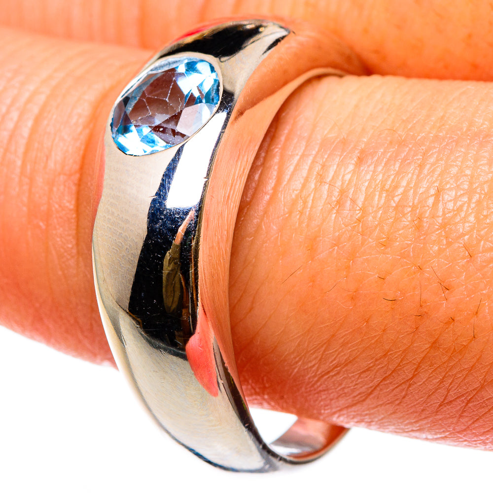 Blue Topaz Rings handcrafted by Anasilvercos - RING83093