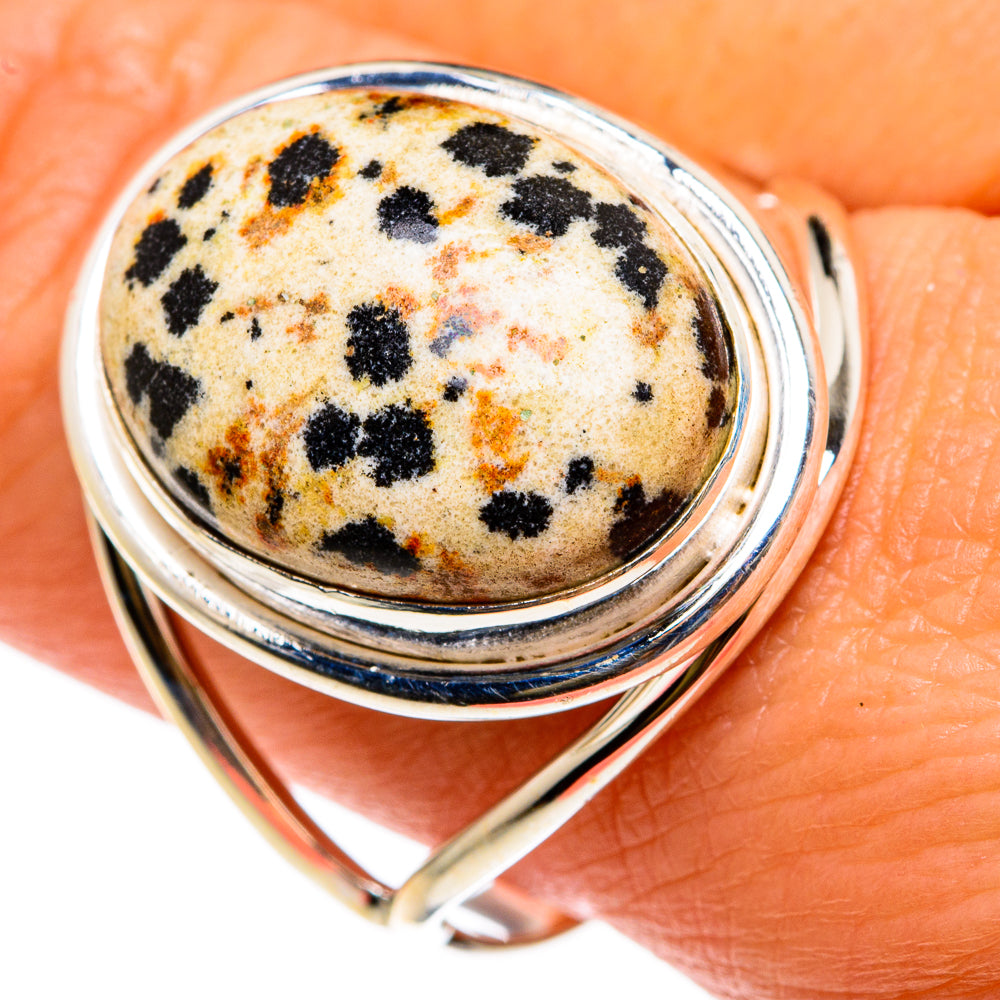 Dalmatian Jasper Rings handcrafted by Anasilvercos - RING83105