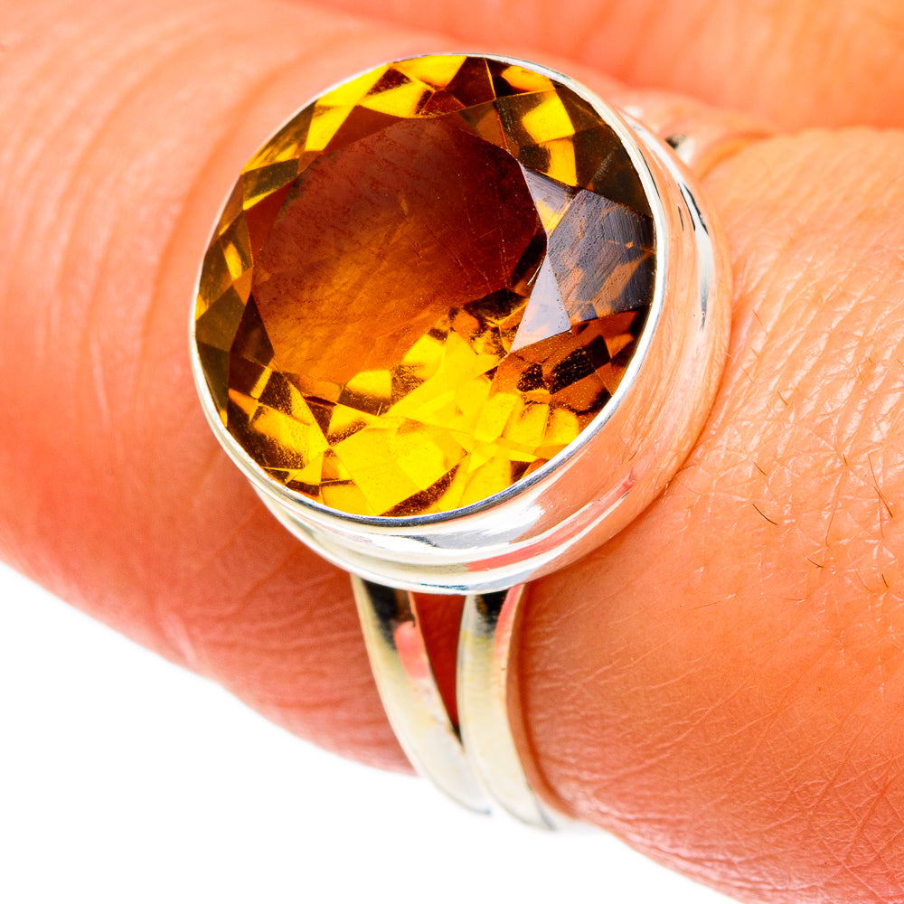 Mandarin Citrine Rings handcrafted by Anasilvercos - RING83108