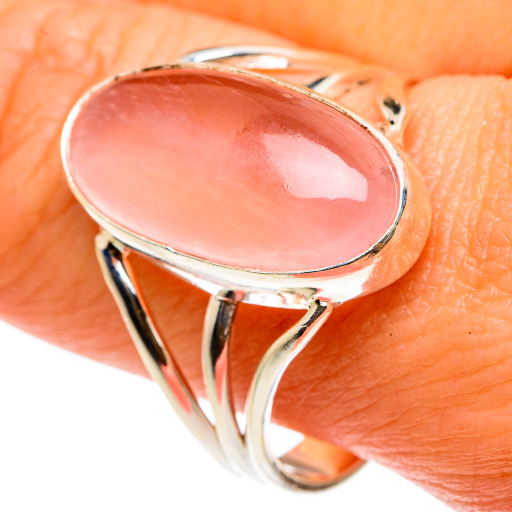 Rose Quartz Rings handcrafted by Anasilvercos - RING83111
