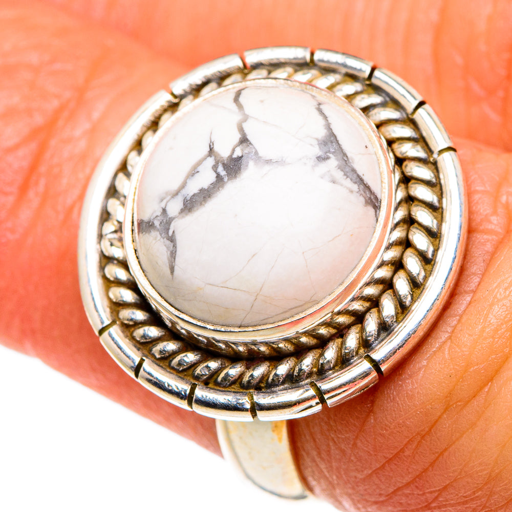 Howlite Rings handcrafted by Anasilvercos - RING83118