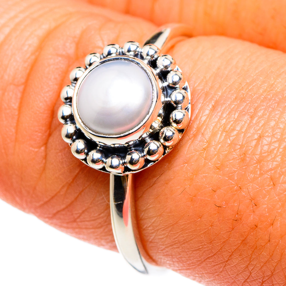 Cultured Pearl Rings handcrafted by Anasilvercos - RING83120