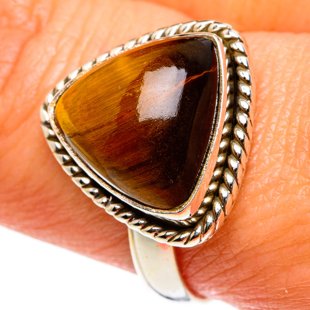 Tiger Eye Rings handcrafted by Anasilvercos - RING83136