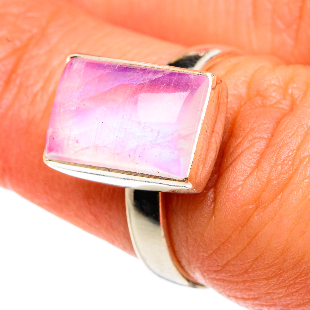 Pink Moonstone Rings handcrafted by Anasilvercos - RING83140