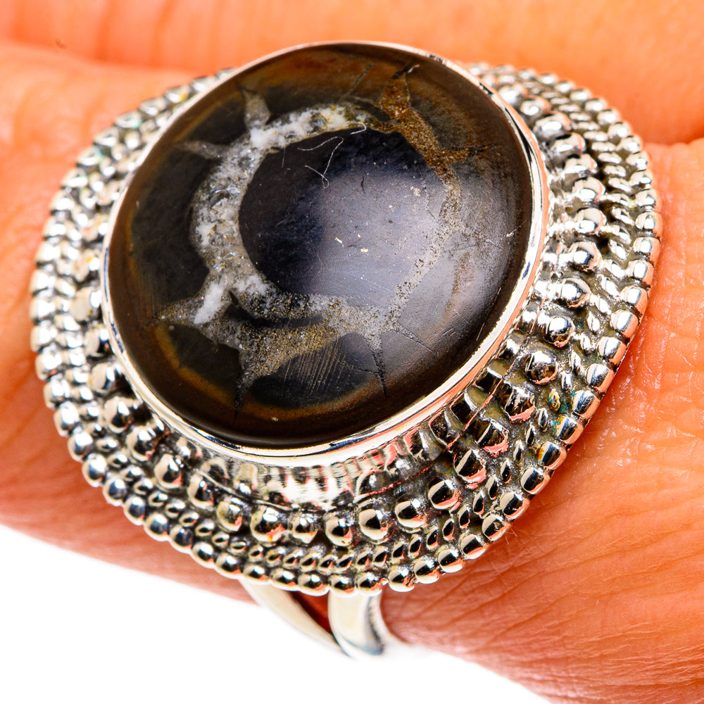 Septarian Geode Rings handcrafted by Anasilvercos - RING83179