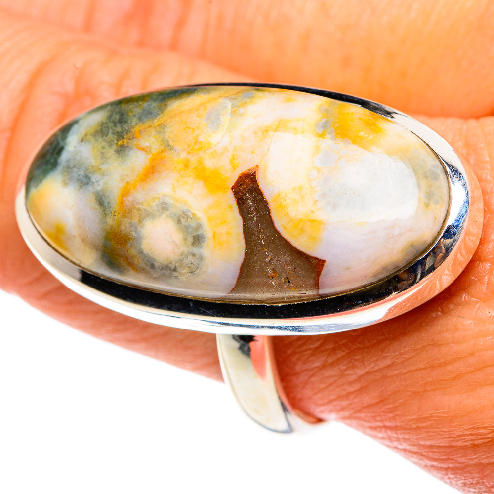Ocean Jasper Rings handcrafted by Anasilvercos - RING83199