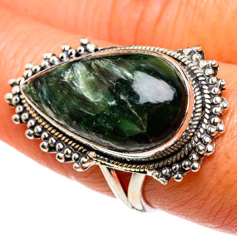 Seraphinite Rings handcrafted by Anasilvercos - RING83201