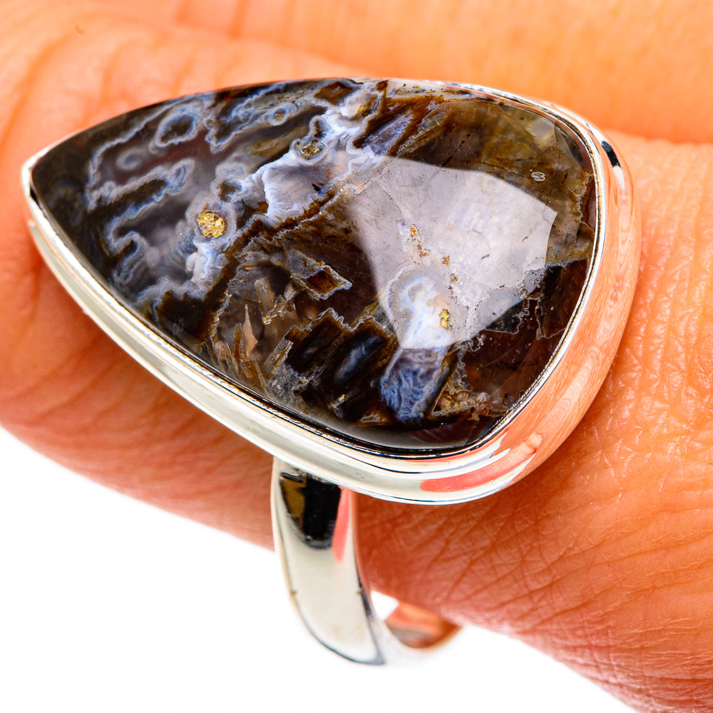 Turkish Tube Agate Rings handcrafted by Anasilvercos - RING83202