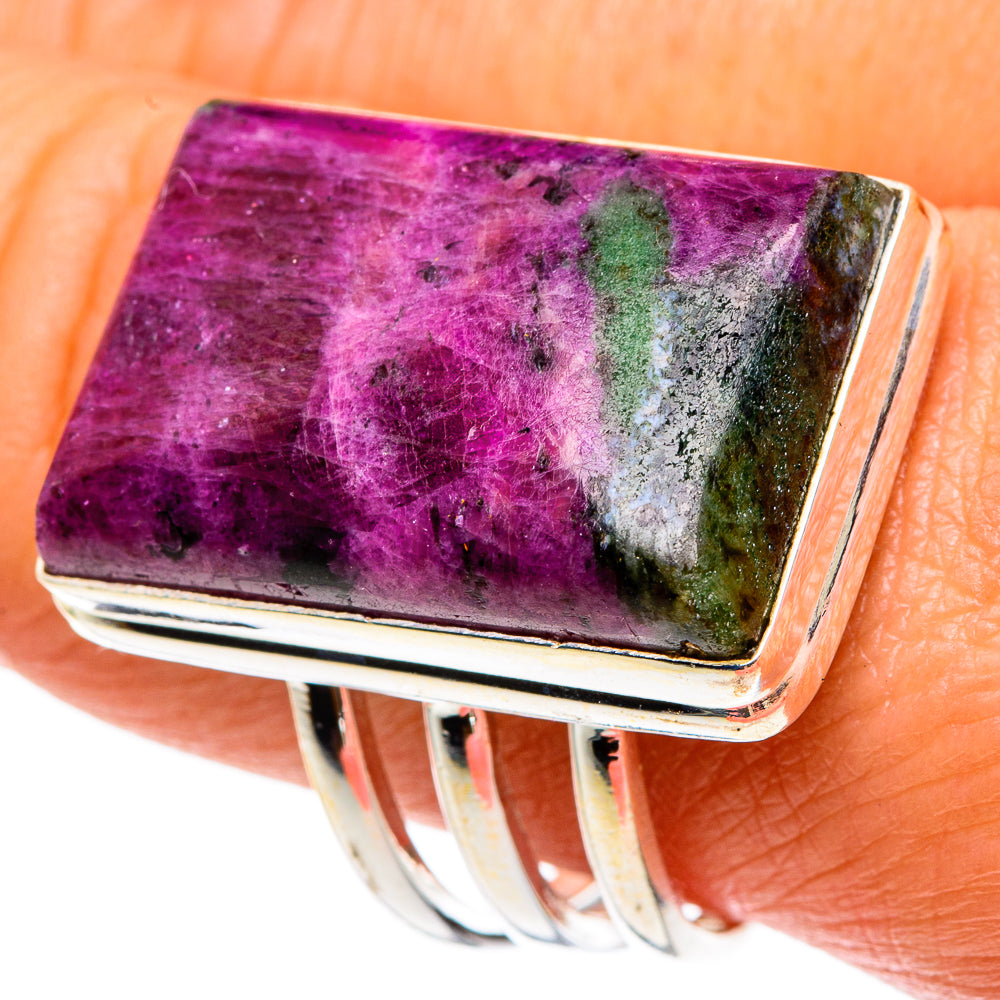 Ruby Zoisite Rings handcrafted by Anasilvercos - RING83210