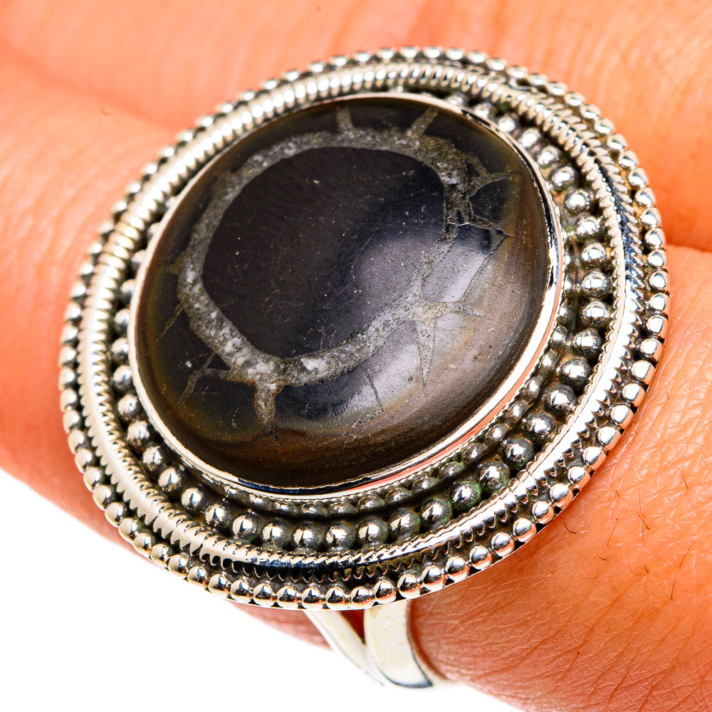 Septarian Geode Rings handcrafted by Anasilvercos - RING83216