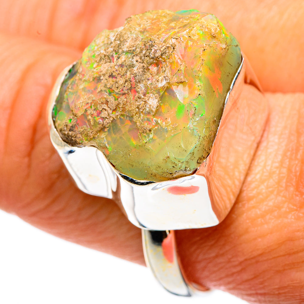 Ethiopian Opal Rings handcrafted by Anasilvercos - RING83225