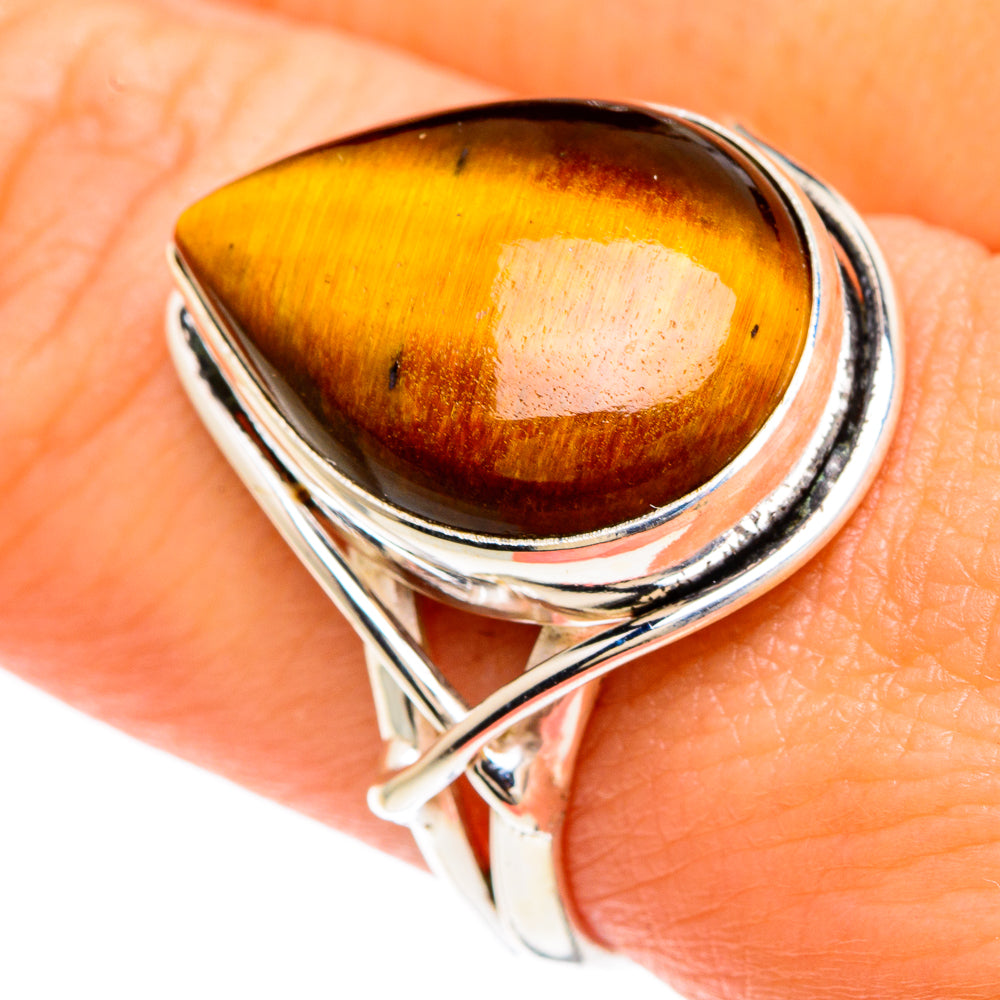 Tiger Eye Rings handcrafted by Anasilvercos - RING83274