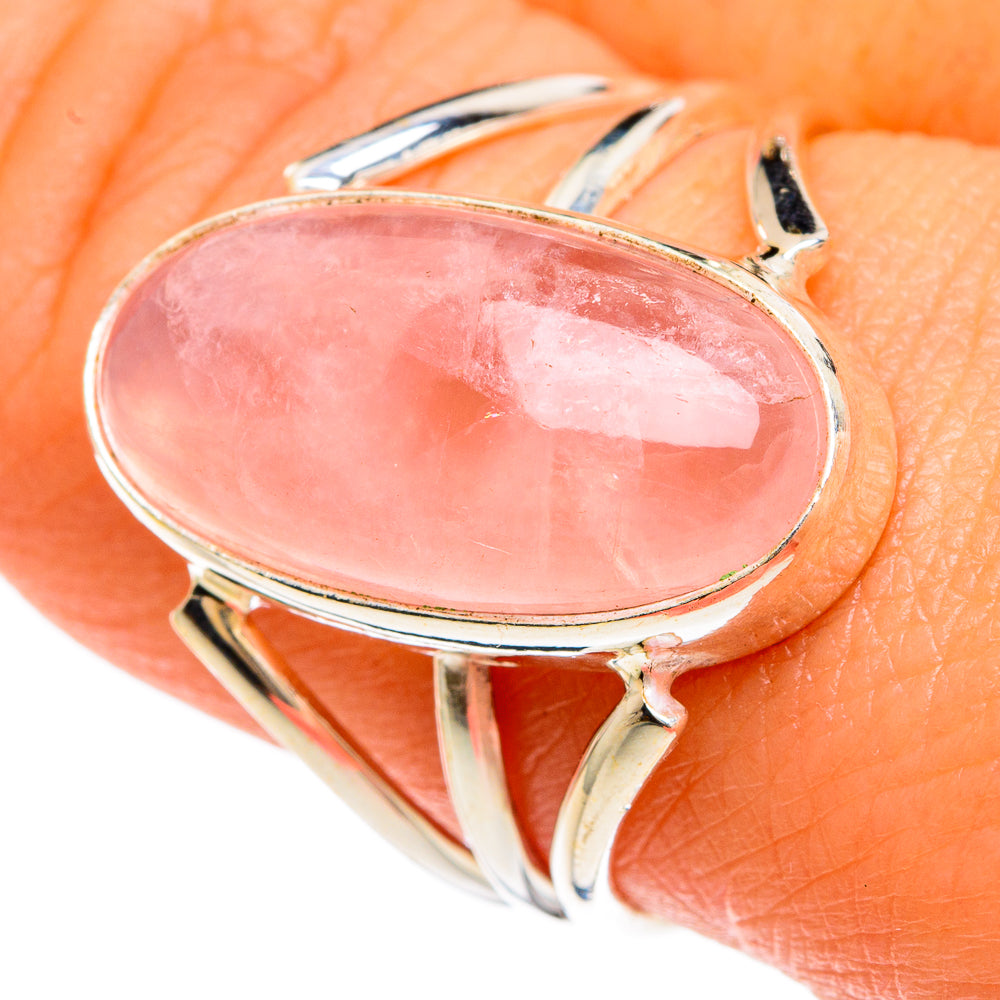 Rose Quartz Rings handcrafted by Anasilvercos - RING83281
