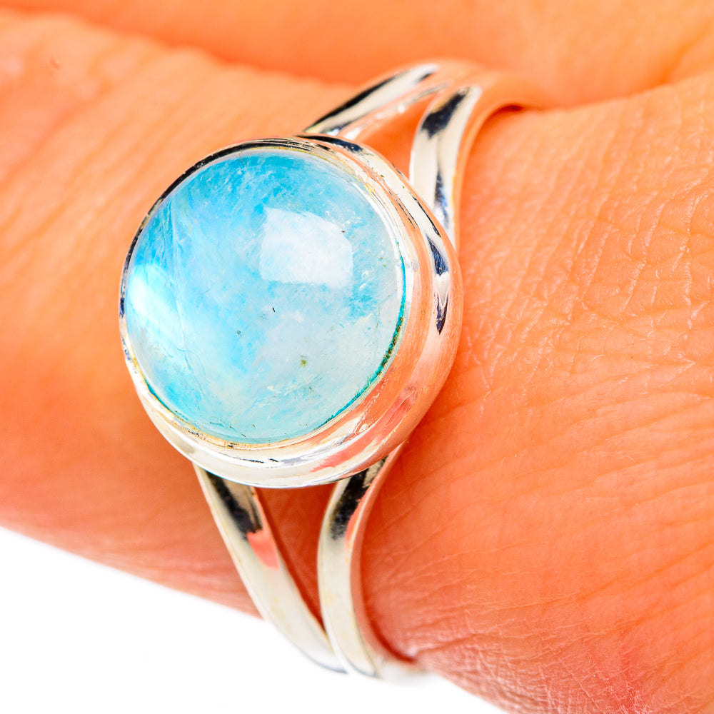 Rainbow Moonstone Rings handcrafted by Anasilvercos - RING83307