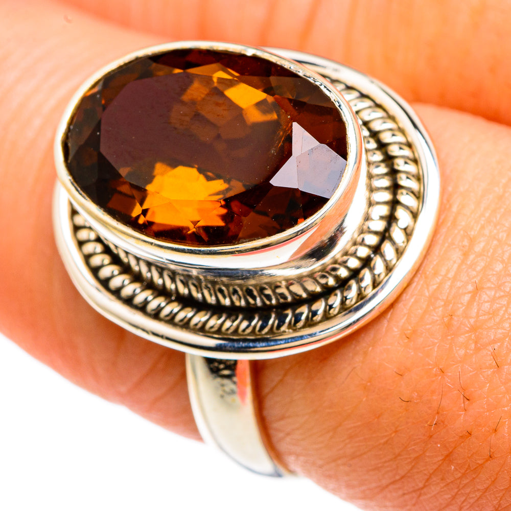 Mandarin Citrine Rings handcrafted by Anasilvercos - RING83308