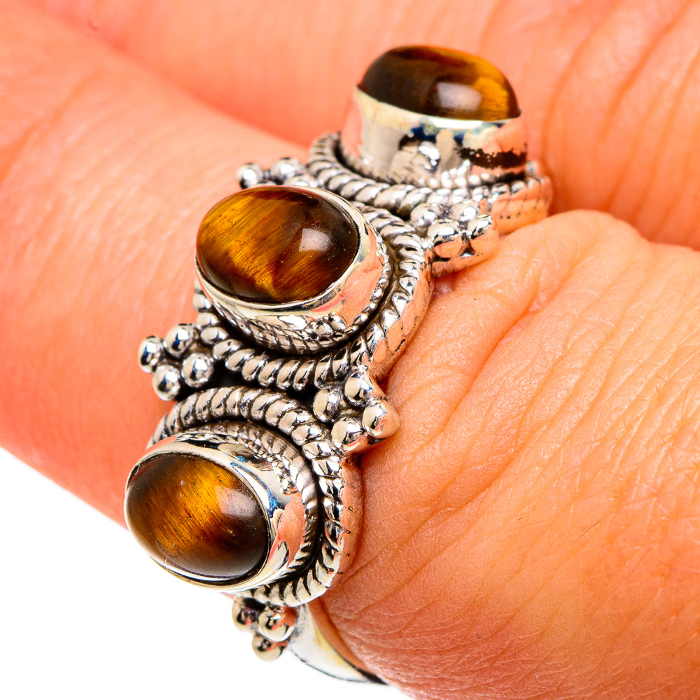 Tiger Eye Rings handcrafted by Anasilvercos - RING83309