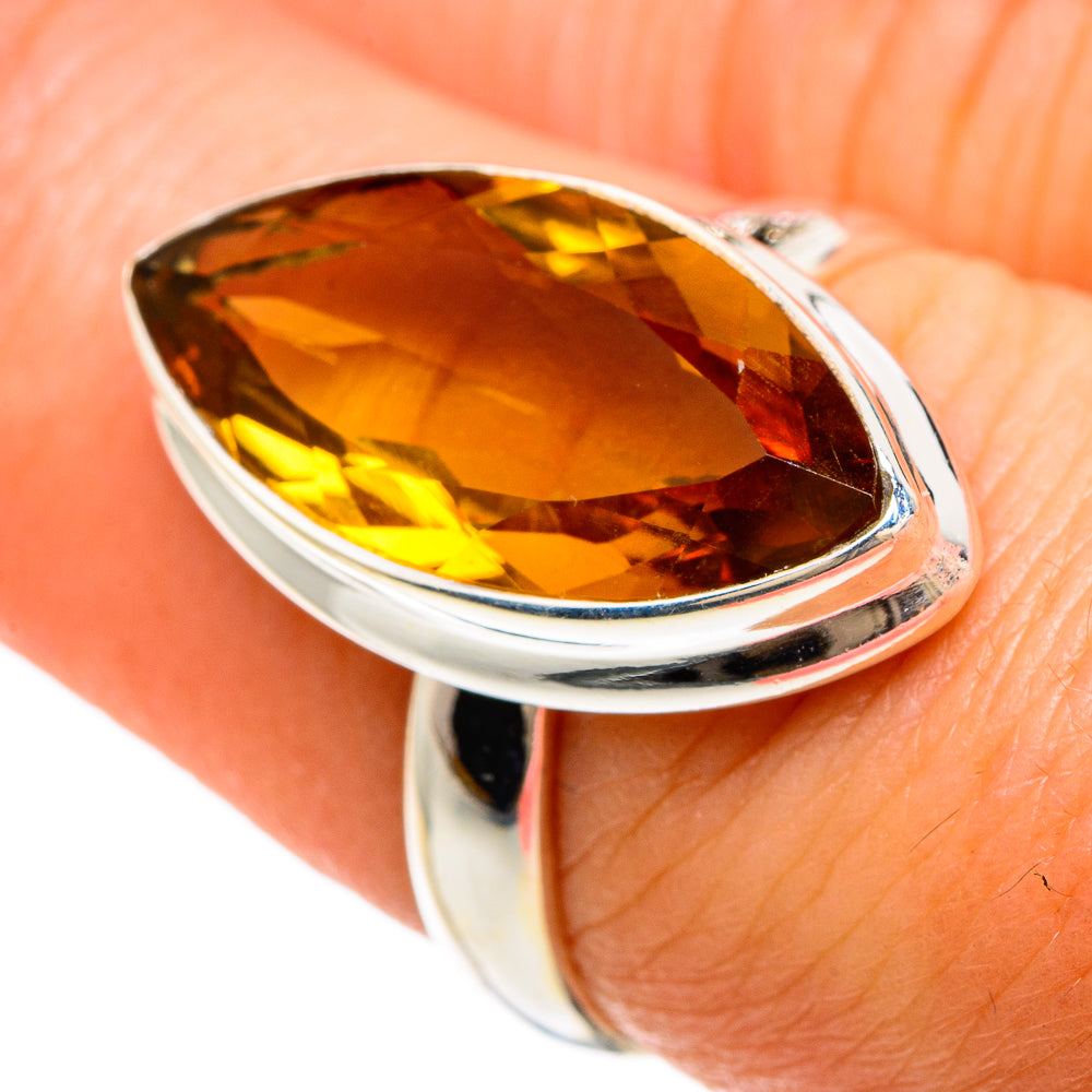 Mandarin Citrine Rings handcrafted by Anasilvercos - RING83315