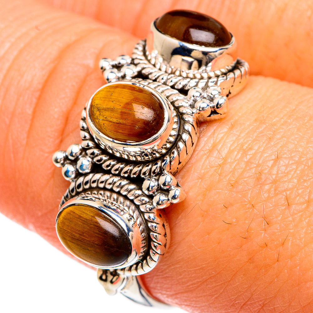 Tiger Eye Rings handcrafted by Anasilvercos - RING83348