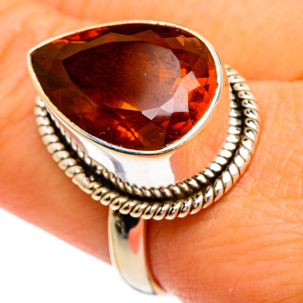 Mandarin Citrine Rings handcrafted by Anasilvercos - RING83351