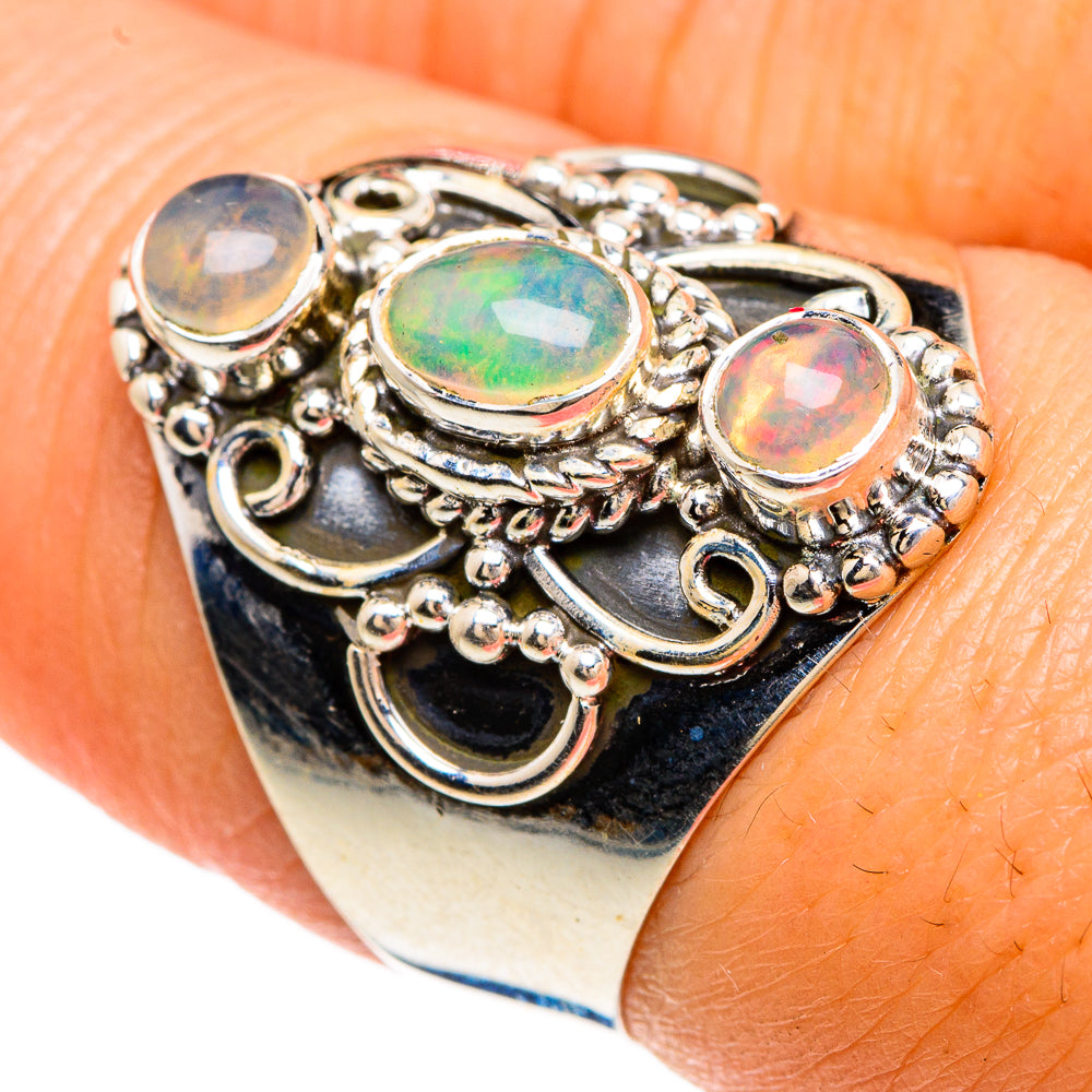 Ethiopian Opal Rings handcrafted by Anasilvercos - RING83368