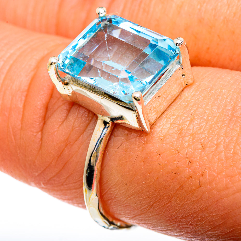 Blue Topaz Rings handcrafted by Anasilvercos - RING83369