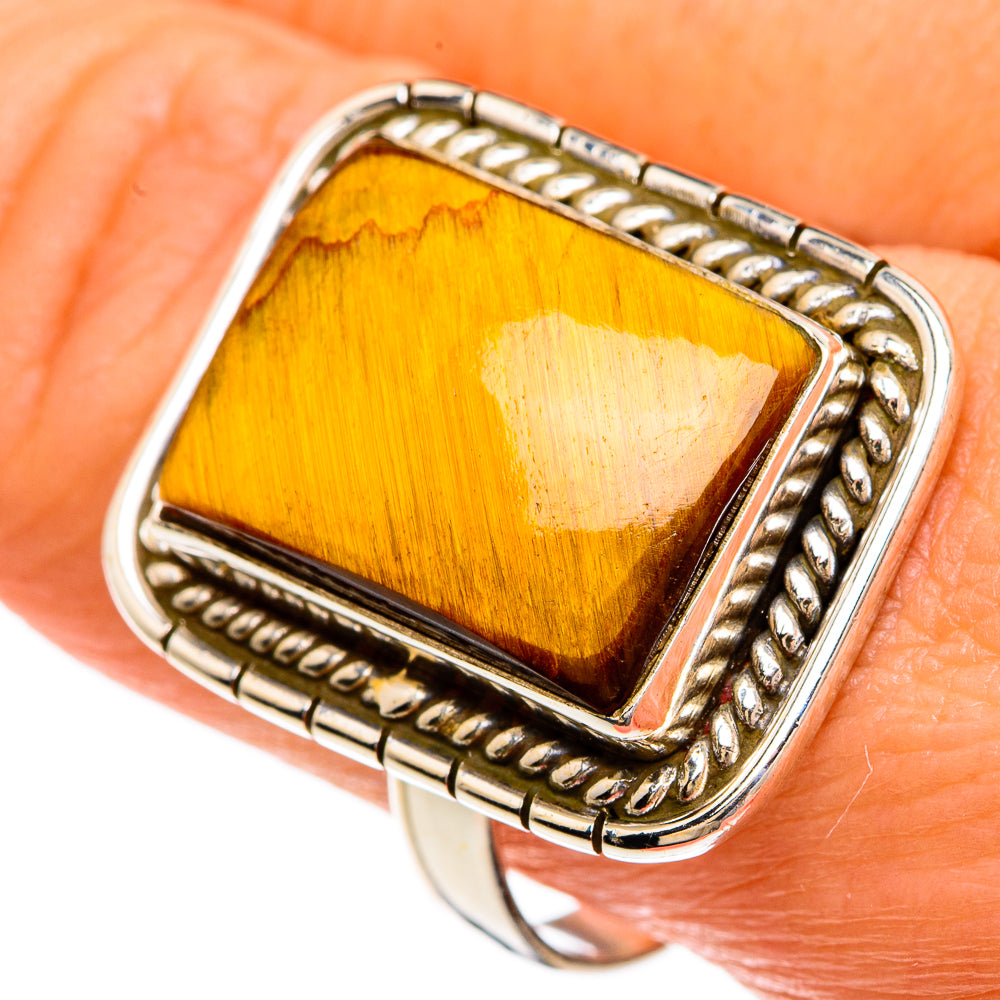 Tiger Eye Rings handcrafted by Anasilvercos - RING83379