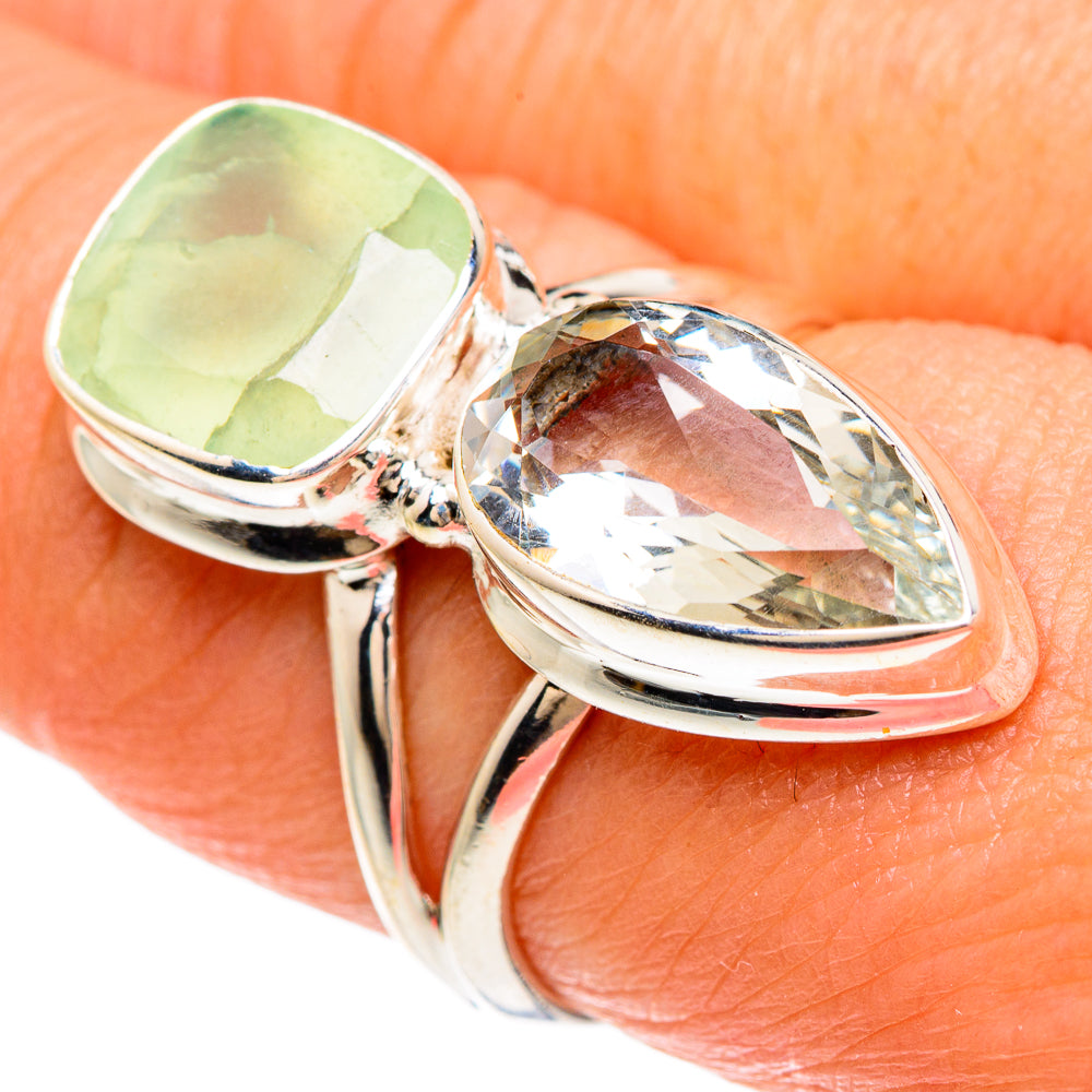 Prehnite Rings handcrafted by Anasilvercos - RING83415
