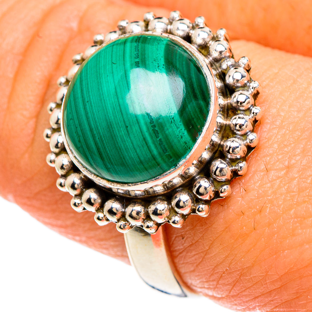 Malachite Rings handcrafted by Anasilvercos - RING83417