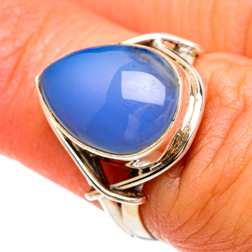 Chalcedony Rings handcrafted by Anasilvercos - RING83449