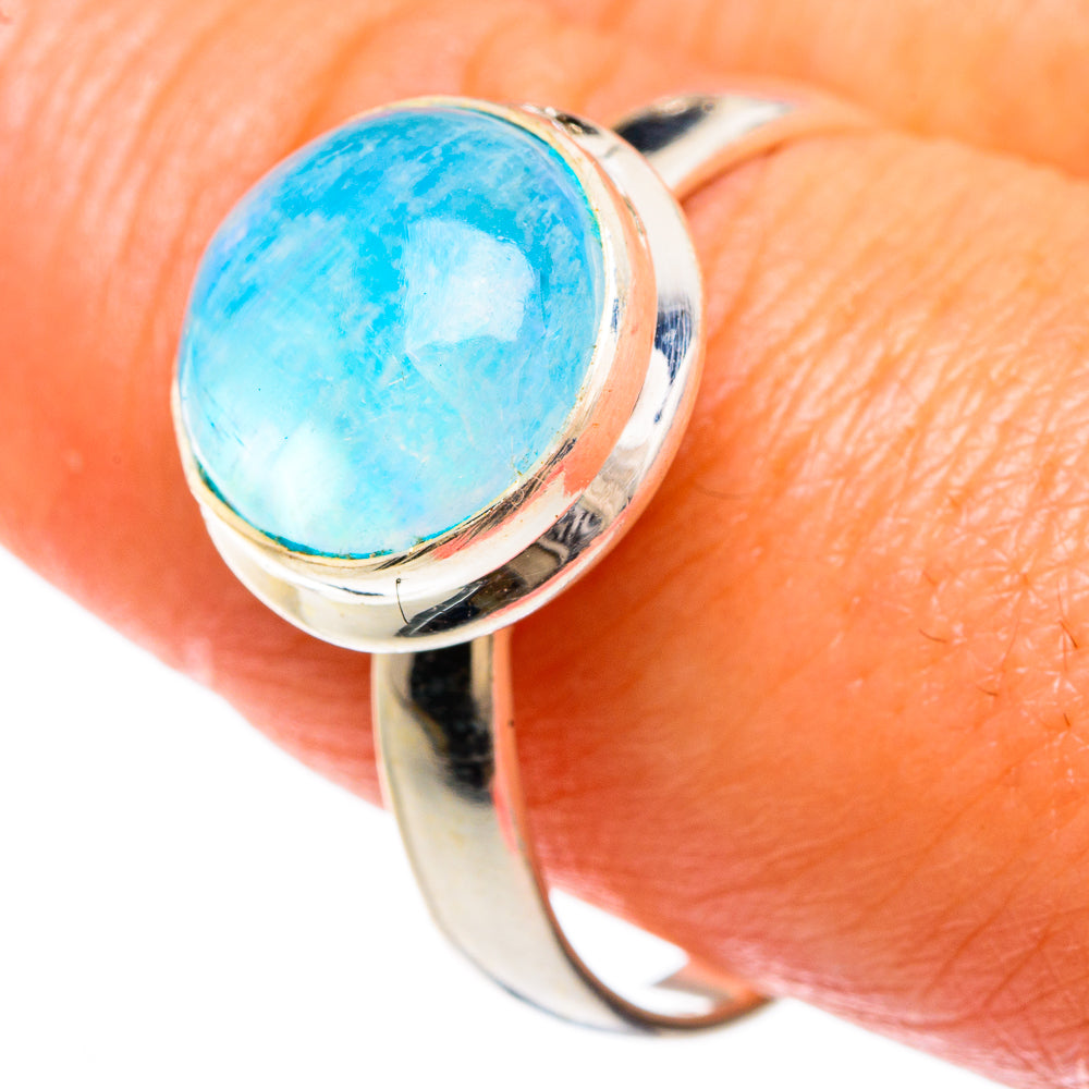 Rainbow Moonstone Rings handcrafted by Anasilvercos - RING83450