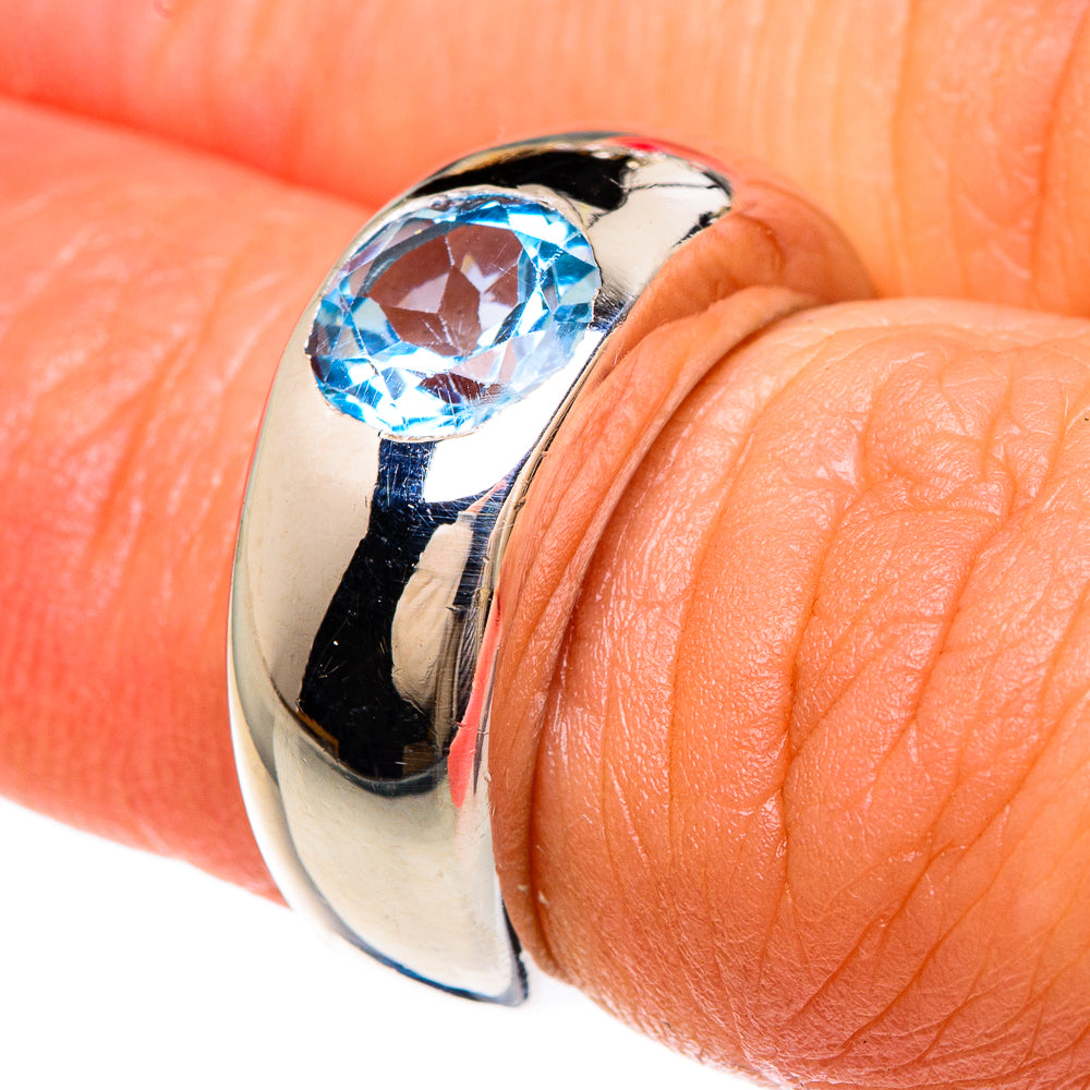 Blue Topaz Rings handcrafted by Anasilvercos - RING83452