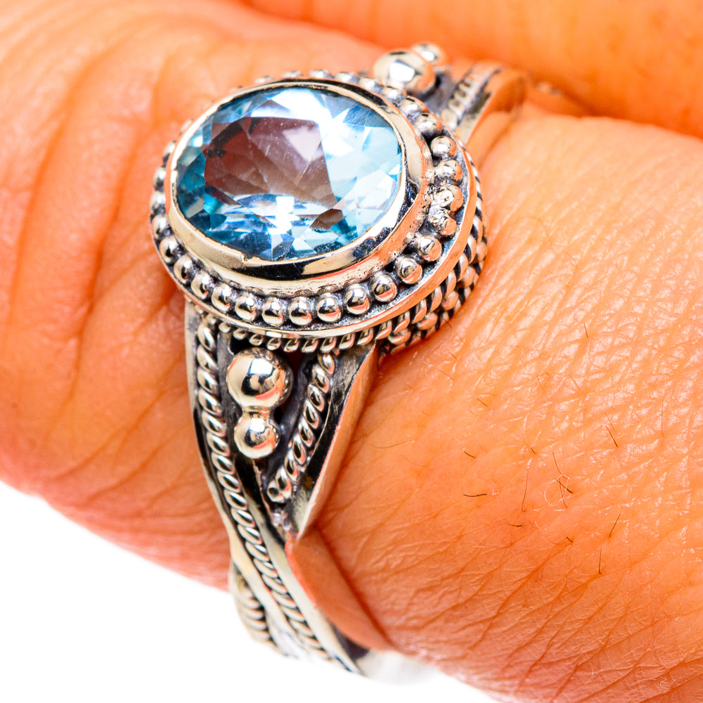Blue Topaz Rings handcrafted by Anasilvercos - RING83453