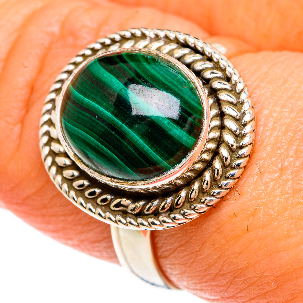 Malachite Rings handcrafted by Anasilvercos - RING83455