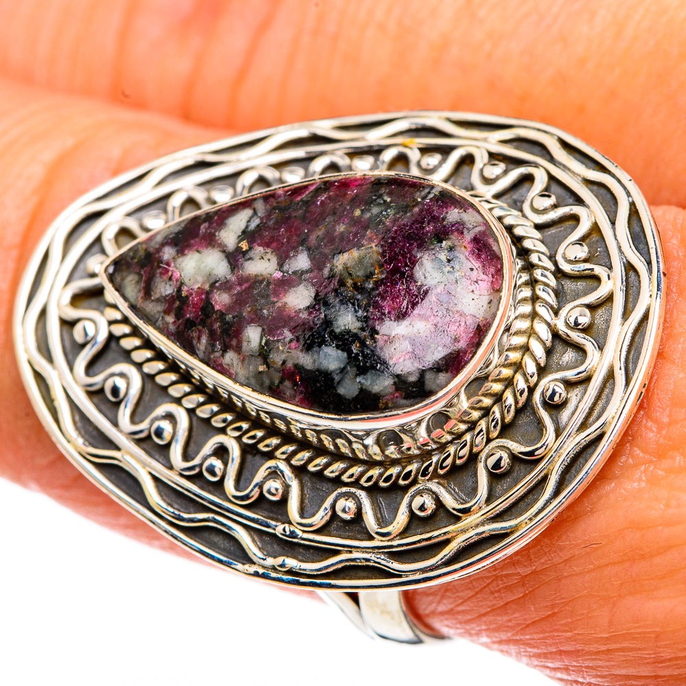 Russian Eudialyte Rings handcrafted by Anasilvercos - RING83471