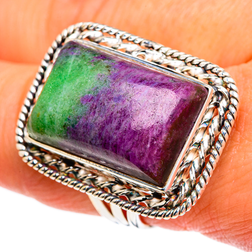 Ruby Zoisite Rings handcrafted by Anasilvercos - RING83478