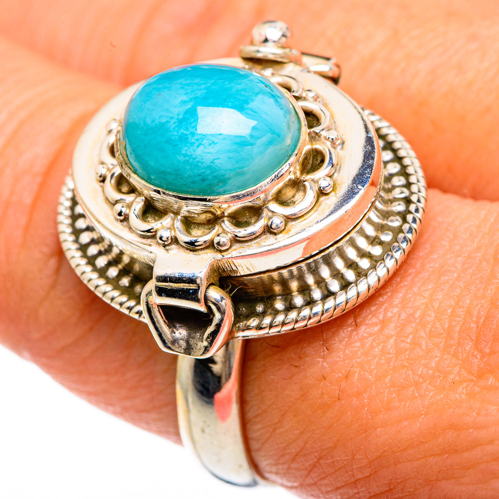 Larimar Rings handcrafted by Anasilvercos - RING83489