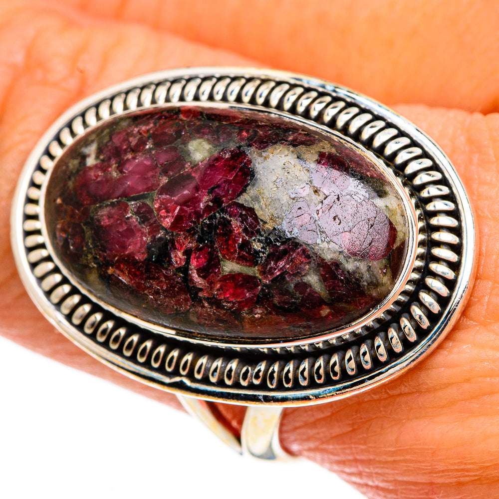 Russian Eudialyte Rings handcrafted by Anasilvercos - RING83508