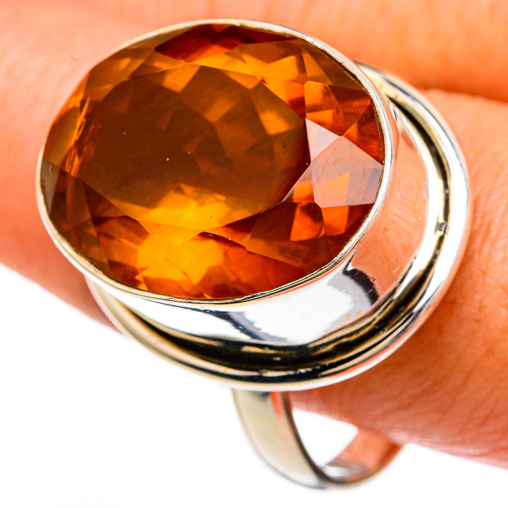 Mandarin Citrine Rings handcrafted by Anasilvercos - RING83541
