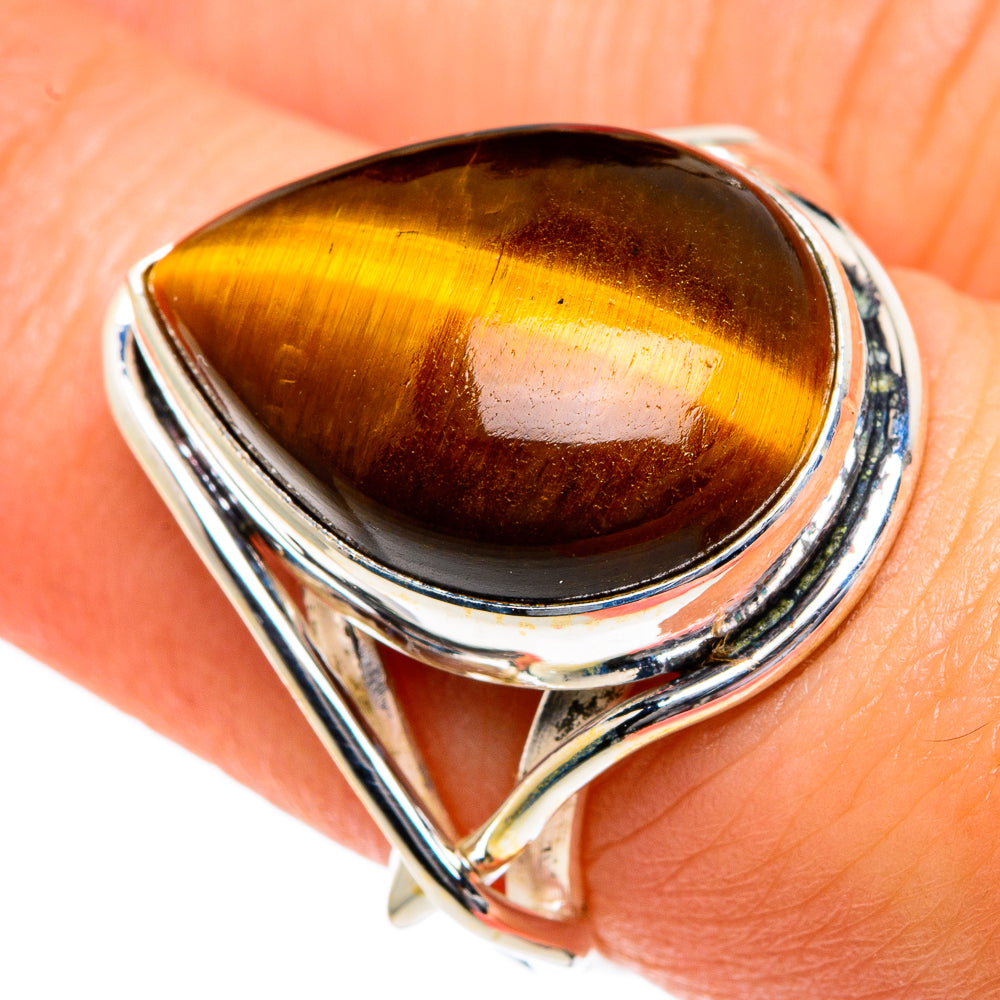 Tiger Eye Rings handcrafted by Anasilvercos - RING83571