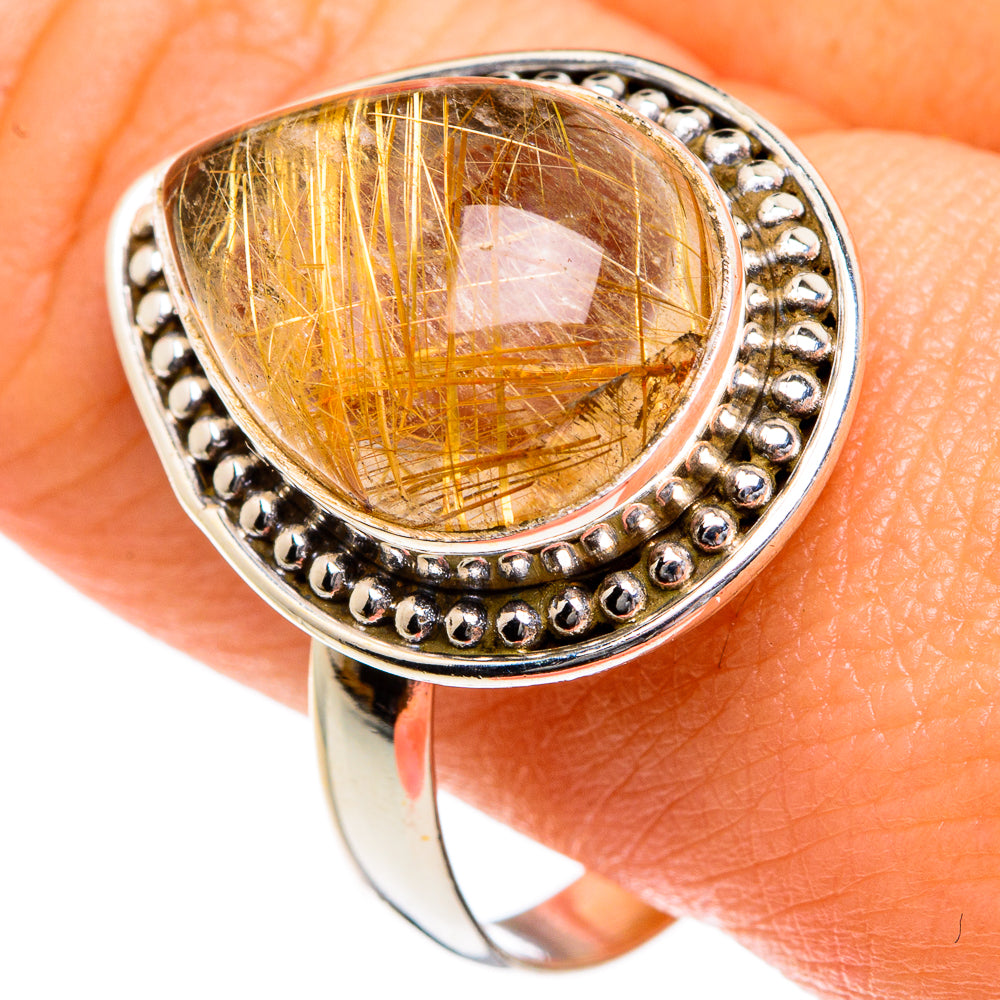 Rutilated Quartz Rings handcrafted by Anasilvercos - RING83586
